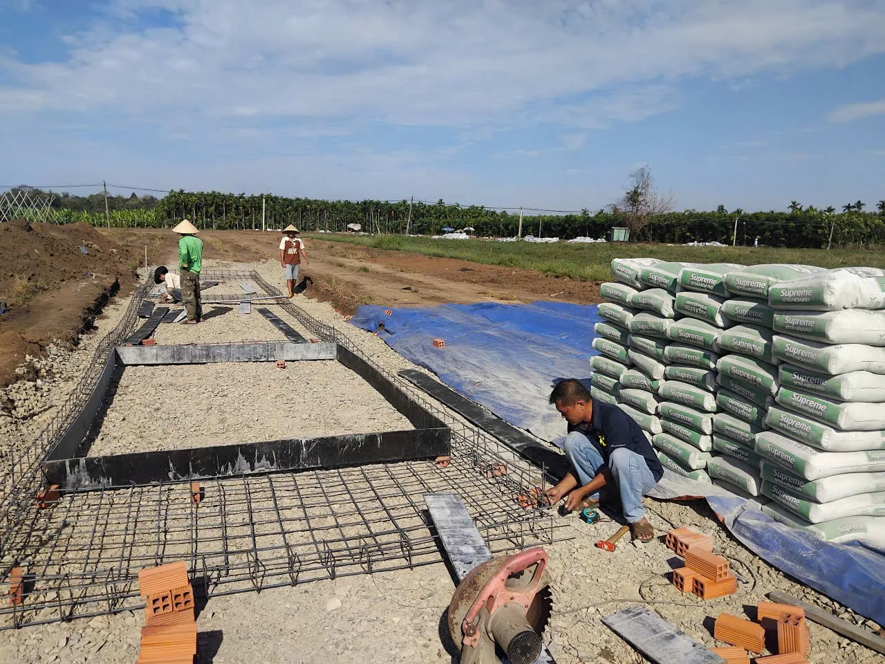 Thi công móng trạm cân – tư liệu hiện trường