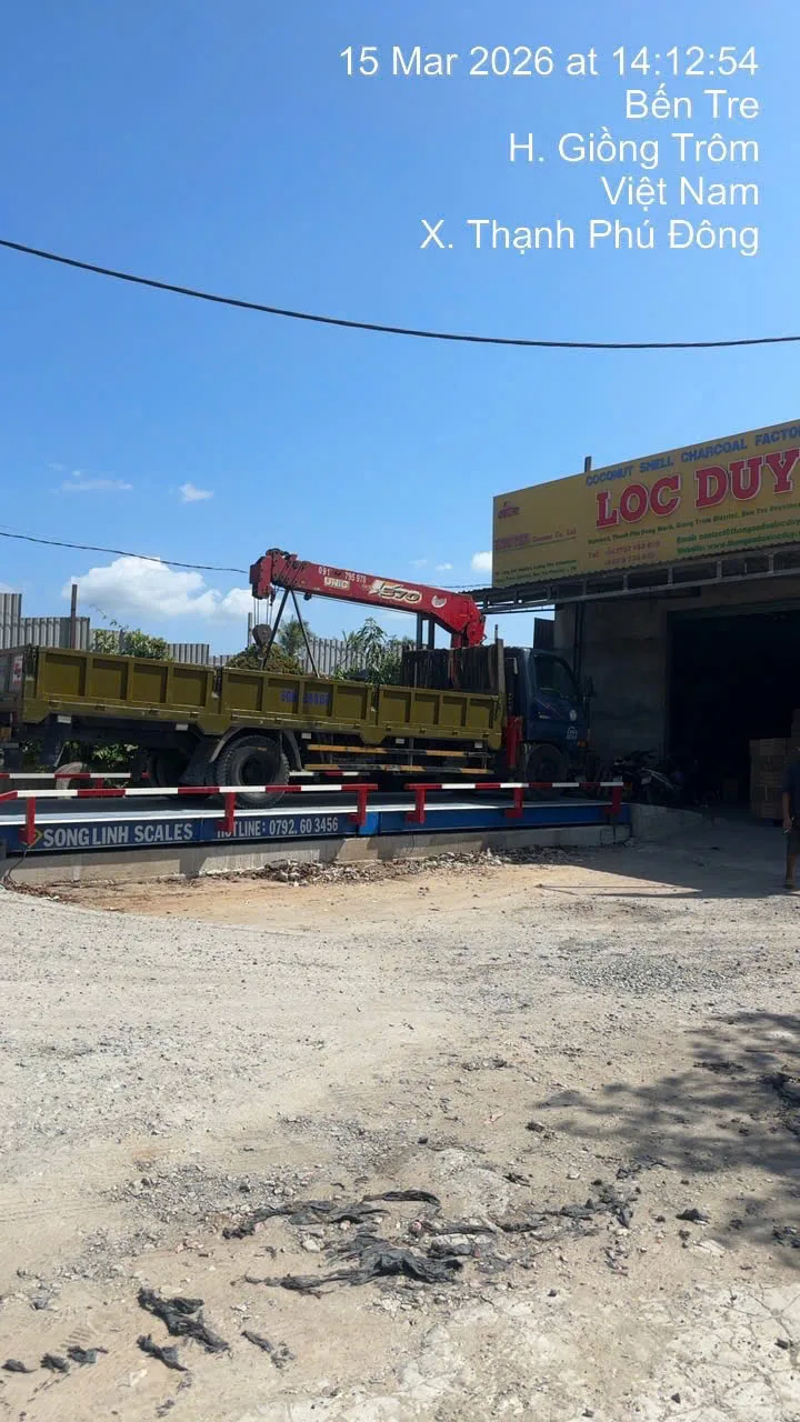 Lắp đặt trạm cân tại Giồng Trôm, Bến Tre