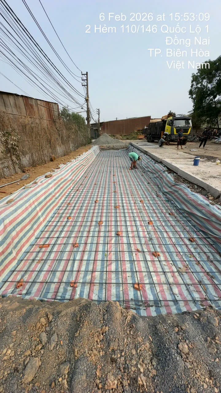Lưới thép móng trạm cân tại Quốc lộ 1, Đồng Nai